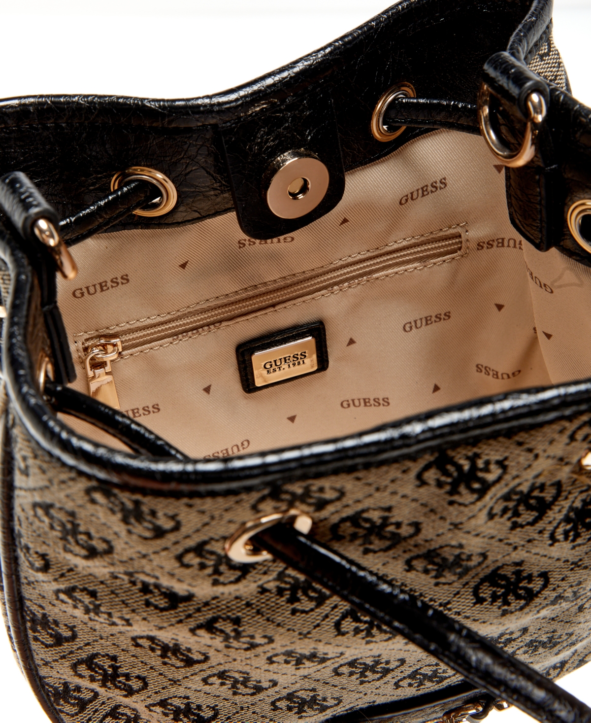 Guess Samantha Small Drawstring Bucket Handbag