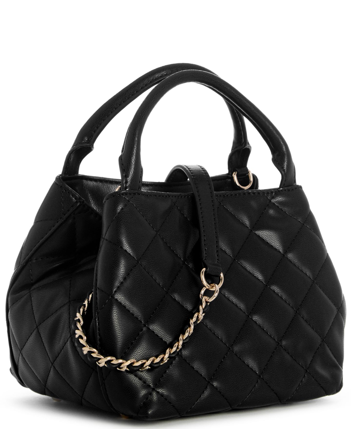Женская сумка GUESS Juliet Small Top Handle Satchel Handbag, цвет: Чёрный — фото 2