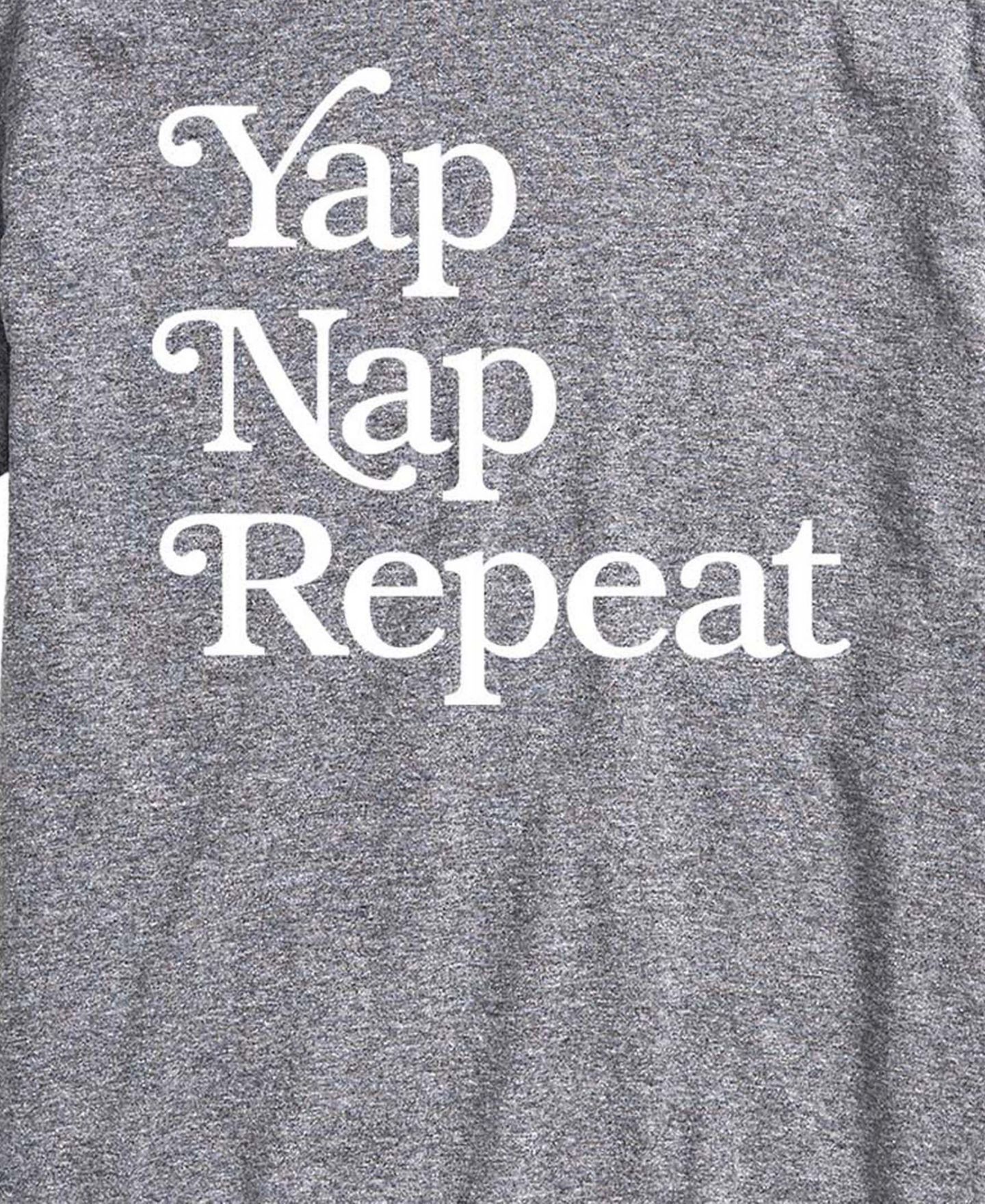 Мужская футболка AIRWAVES Yap Nap Repeat Short-Sleeve Graphic, цвет: Меланжевый — фото 3