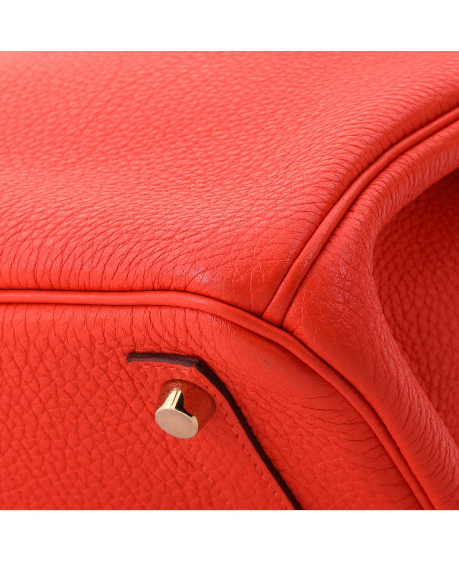 Birkin 30 Handbag Orange Togo with Gold Hardware