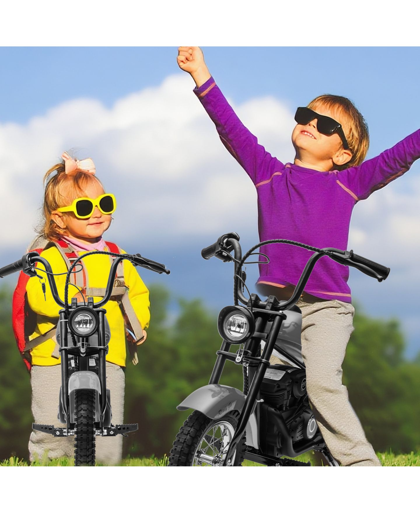 Детская игрушка homfan 24V 250W Electric Dirt Bike for Kids, 2-Speed Ride On Motorcycle, Up to 14 MPH, Leather Seat, Rear Brake, For Ages 8-12 — фото 3