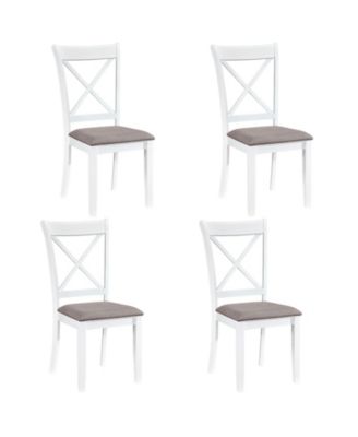 Dining Chairs Set of 4 With Comfortable Backrest and Padded Seat for Living Room