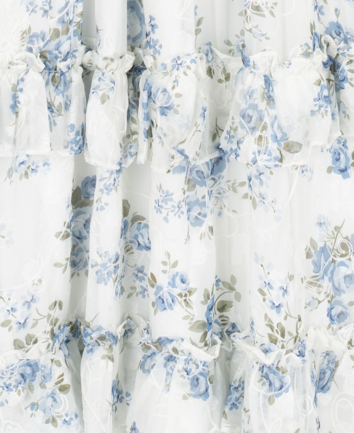 Платье Rare Editions Floral Print Chiffon Smocked Flutter Sleeve Midi Dress для девочек, цвет: Белый — фото 7