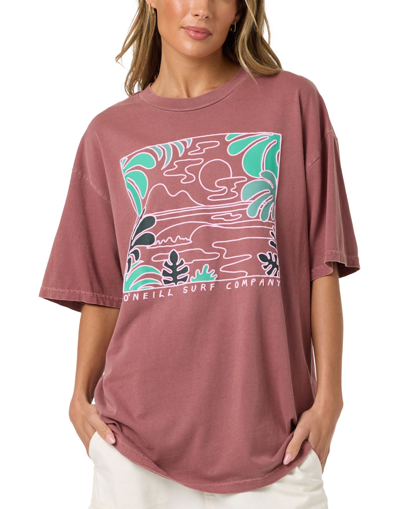 Женская футболка O'Neill OG Scape Oversized T-Shirt, цвет: Сливочный — фото 1