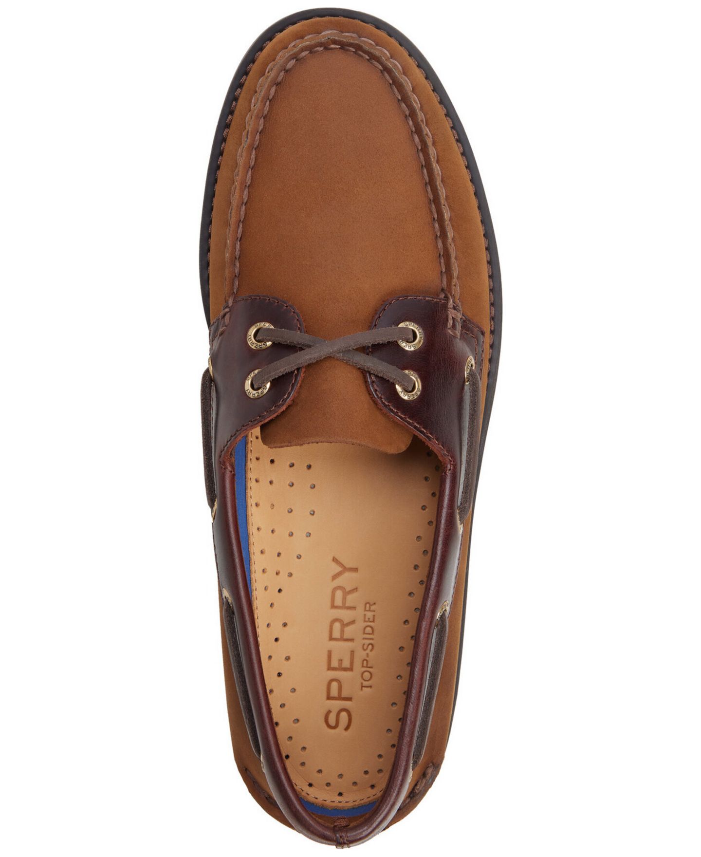 Обувь Sperry Men's Authentic Original™ 2-Eye Lug Sole Boat Shoes, цвет: Коричневый — фото 4
