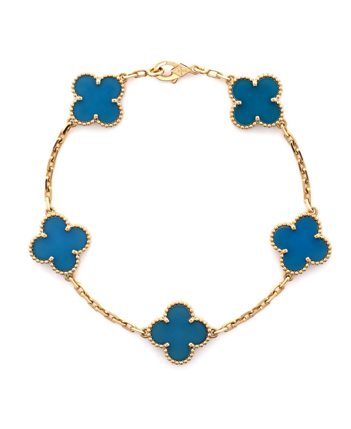 Pre-Owned Van Cleef & Arpels Vintage Alhambra 5 Motifs Bracelet - 18k yellow gold