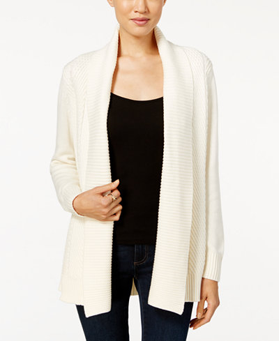 Charter Club Textured Shawl Cardigan, Only at Macy's