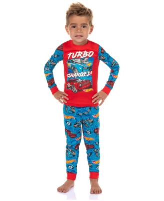 Boy's Pajamas 3T-5T Toddler Turbo Charged 2PC Tight-Fit Pajama Sleep Set