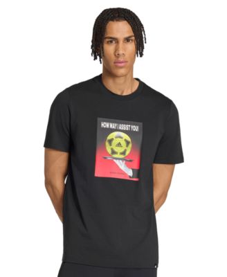Men's Football Slogan Graphic Crewneck T-Shirt 