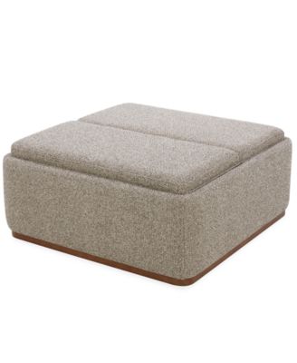Evandro 39" Fabric Square Ottoman with Storage