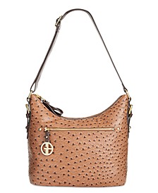 Embossed Faux Ostrich Hobo, Created for Macy's