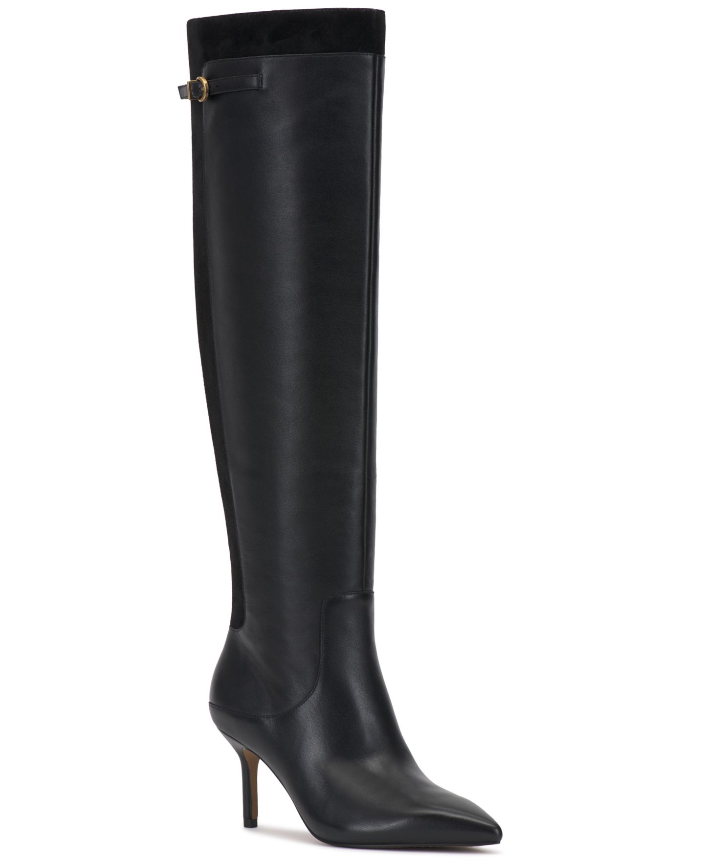 Женские ботинки Vince Camuto Meleis Regular, Wide Calf Over-The-Knee, цвет: Чёрный кожаный — фото 1