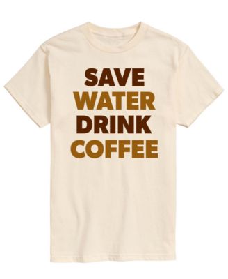 Men's Save Water Drink Coffee Short-Sleeve Graphic T-Shirt