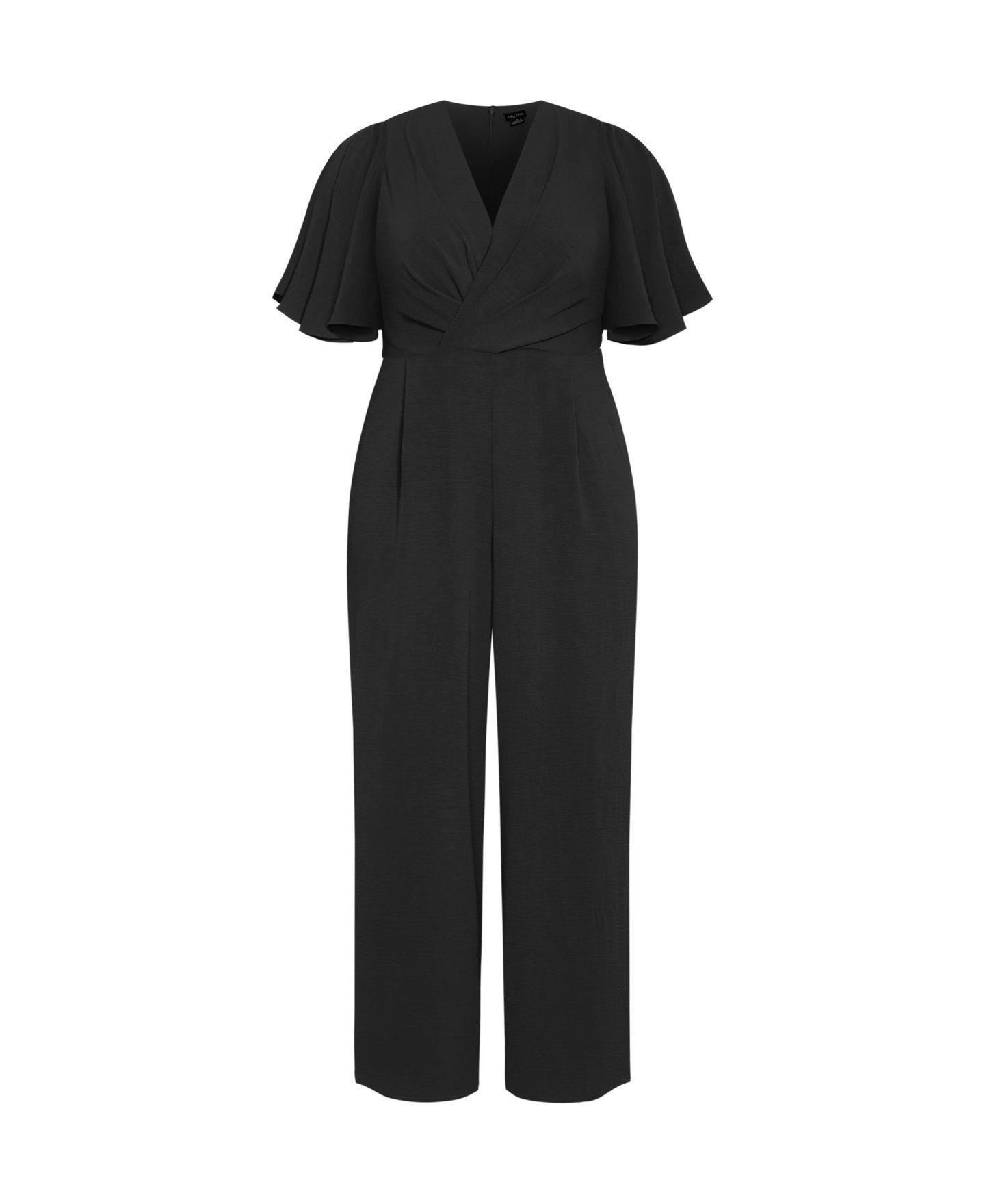 Женский комбинезон CITY CHIC Braelynn V Neck Jumpsuit, цвет: Чёрный — фото 4