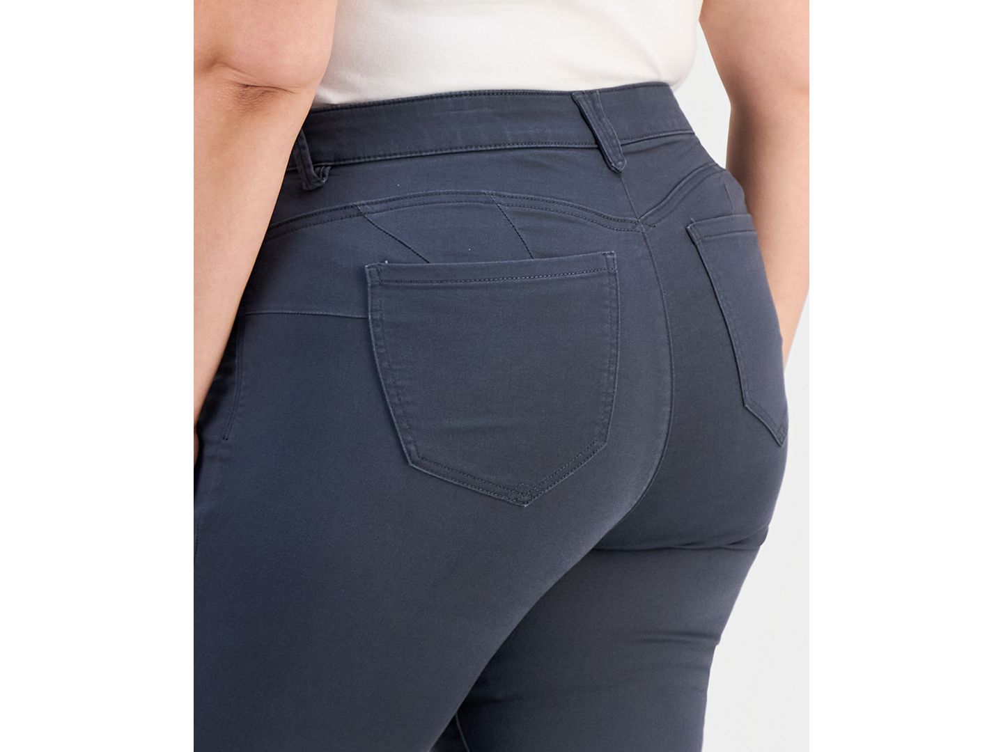 Женские джинсы Democracy Trendy Plus Size AbSolution Straight-Leg, цвет: Оловянный — фото 6