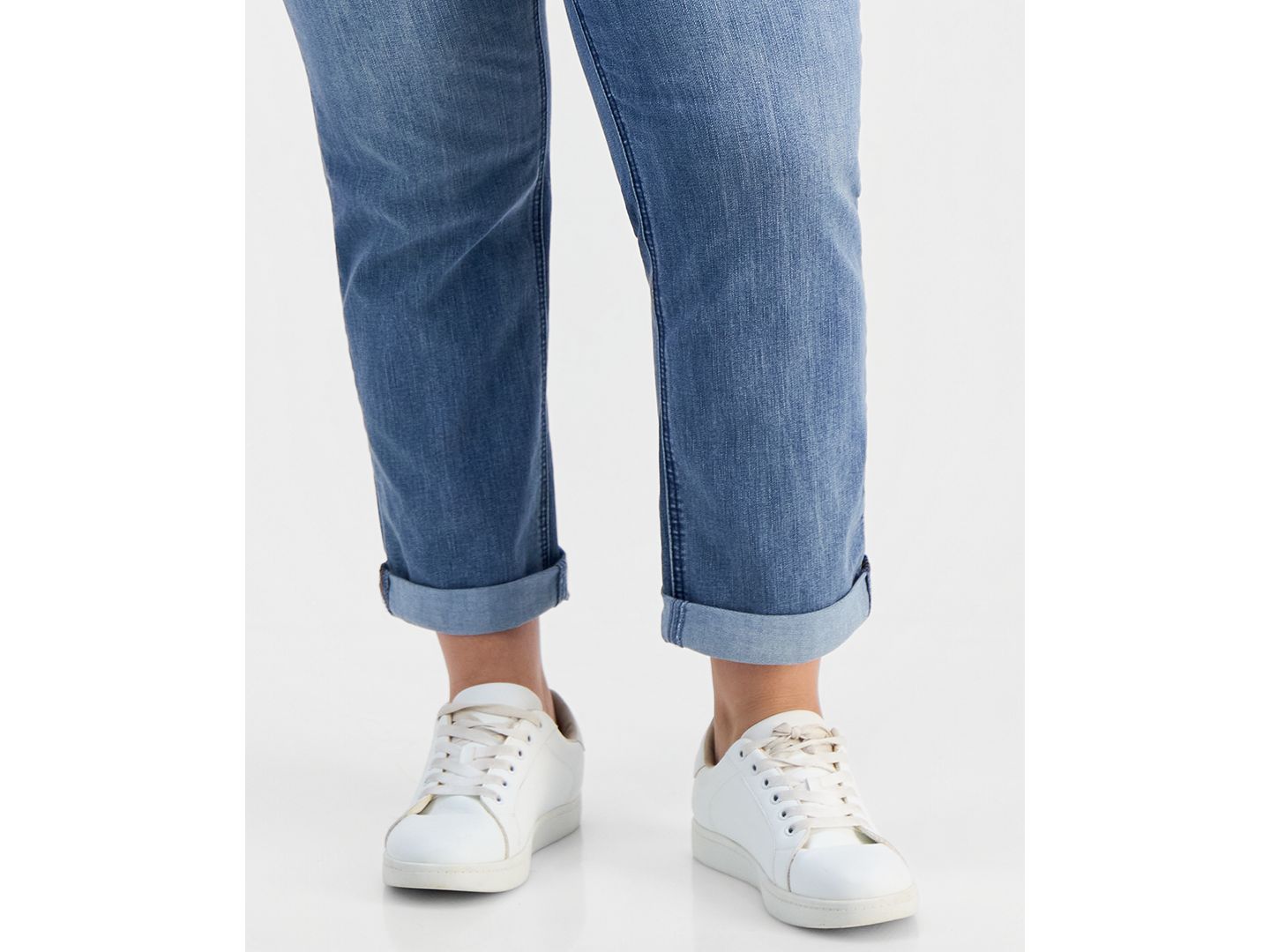 Женские джинсы Democracy Plus Size Girlfriend AbSolution Straight-Leg, цвет: Синий — фото 3