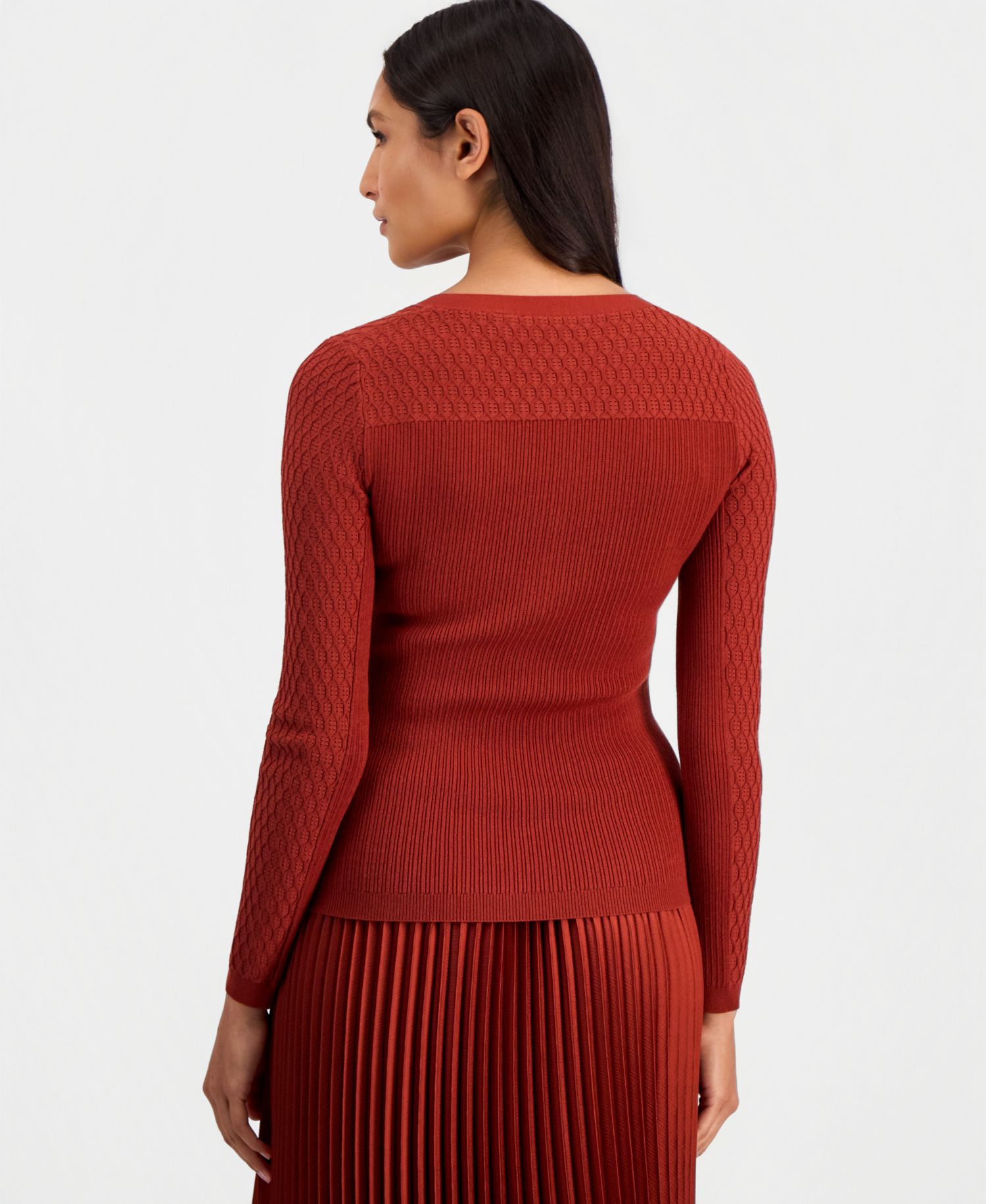 Women's Yusra V-Neck Long-Sleeve Half-Button Sweater