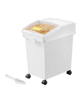 3-Pack 6.6-Gallon Airtight Food Storage Containers - Stackable Pet Food and Rice Bin