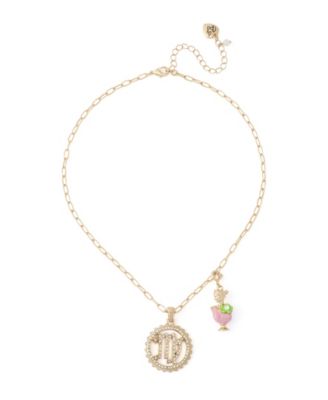 Faux-Stone Virgo Celestial Pendant Necklace Charm Zodiac Set