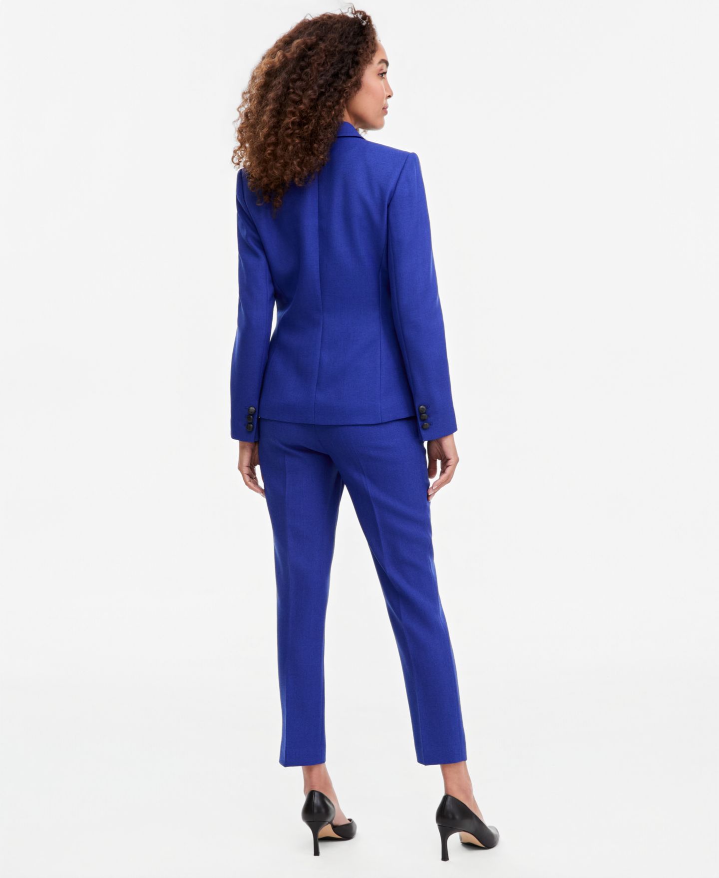 Женские комплекты Tahari ASL Notch-Lapel Single-Button Blazer, Scoop-Neck Sweater Tank Top & Classic Mid-Rise Straight-Leg Pants, цвет: Оранжевый — фото 2