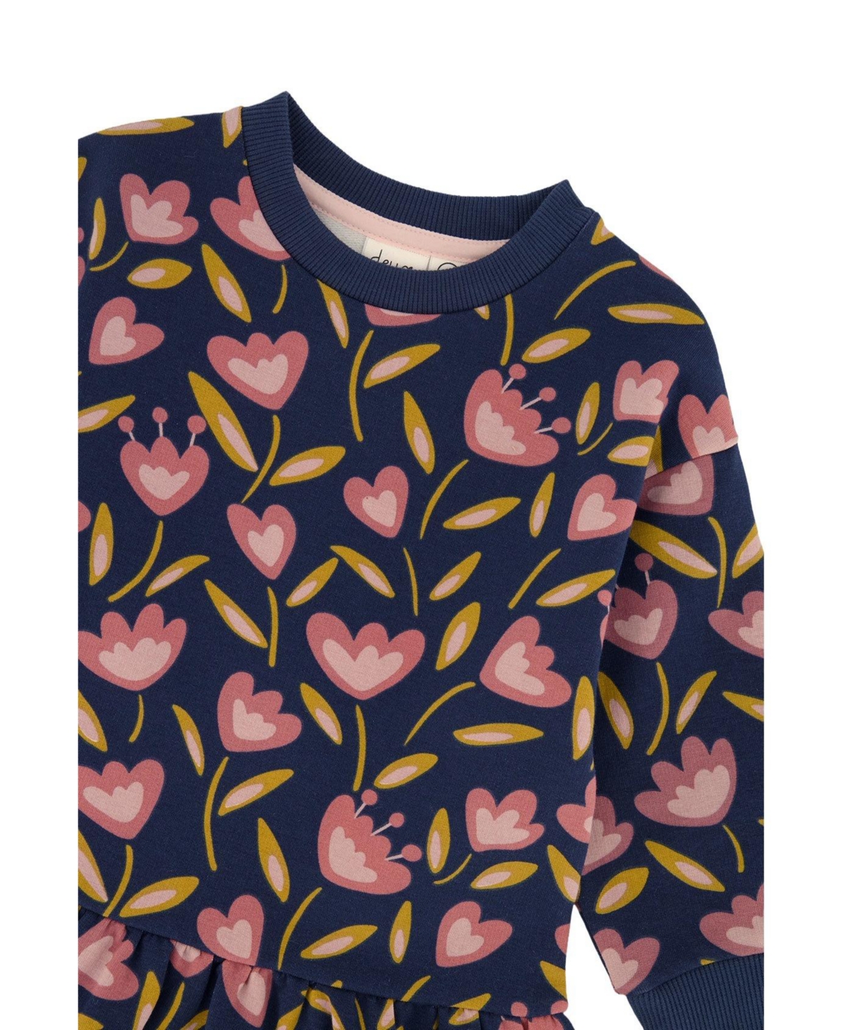 Deux par Toddler Girls 2T - 5T French Terry Dress Tulip Print