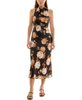 Juniors' Sleeveless Cowl Neck Dress