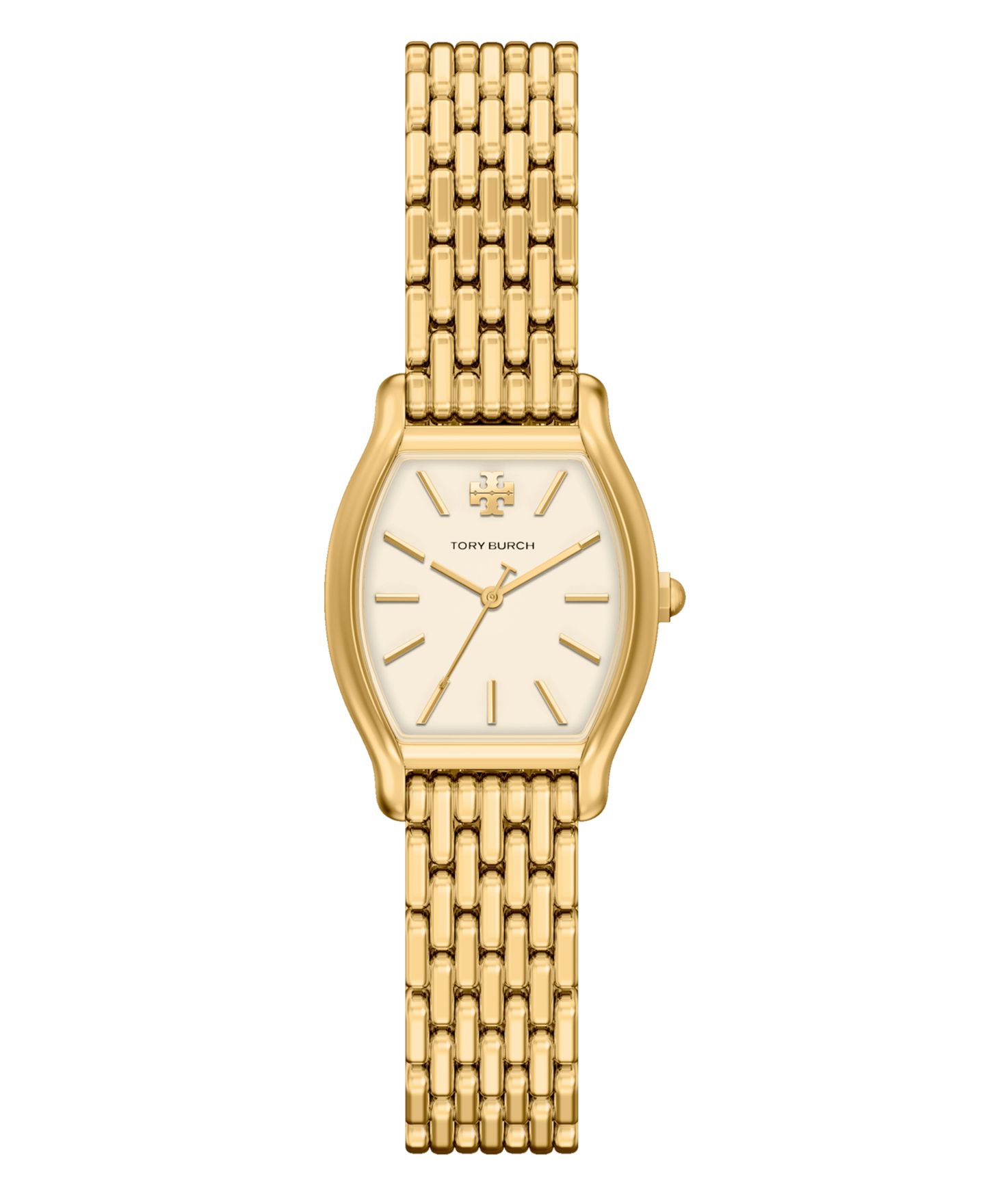Женские часы Tory Burch Small Eleanor Curve Gold-Tone Bracelet Watch 24mm — фото 1