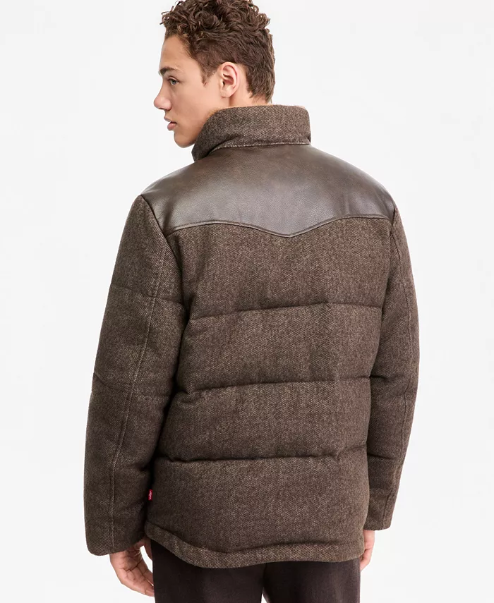 Men's Quilted Mixed-Media Rancher Jacket - thumbnail 5
