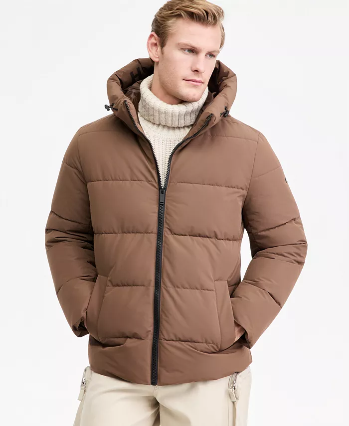Men's Quilted Hooded Puffer Jacket - thumbnail 2