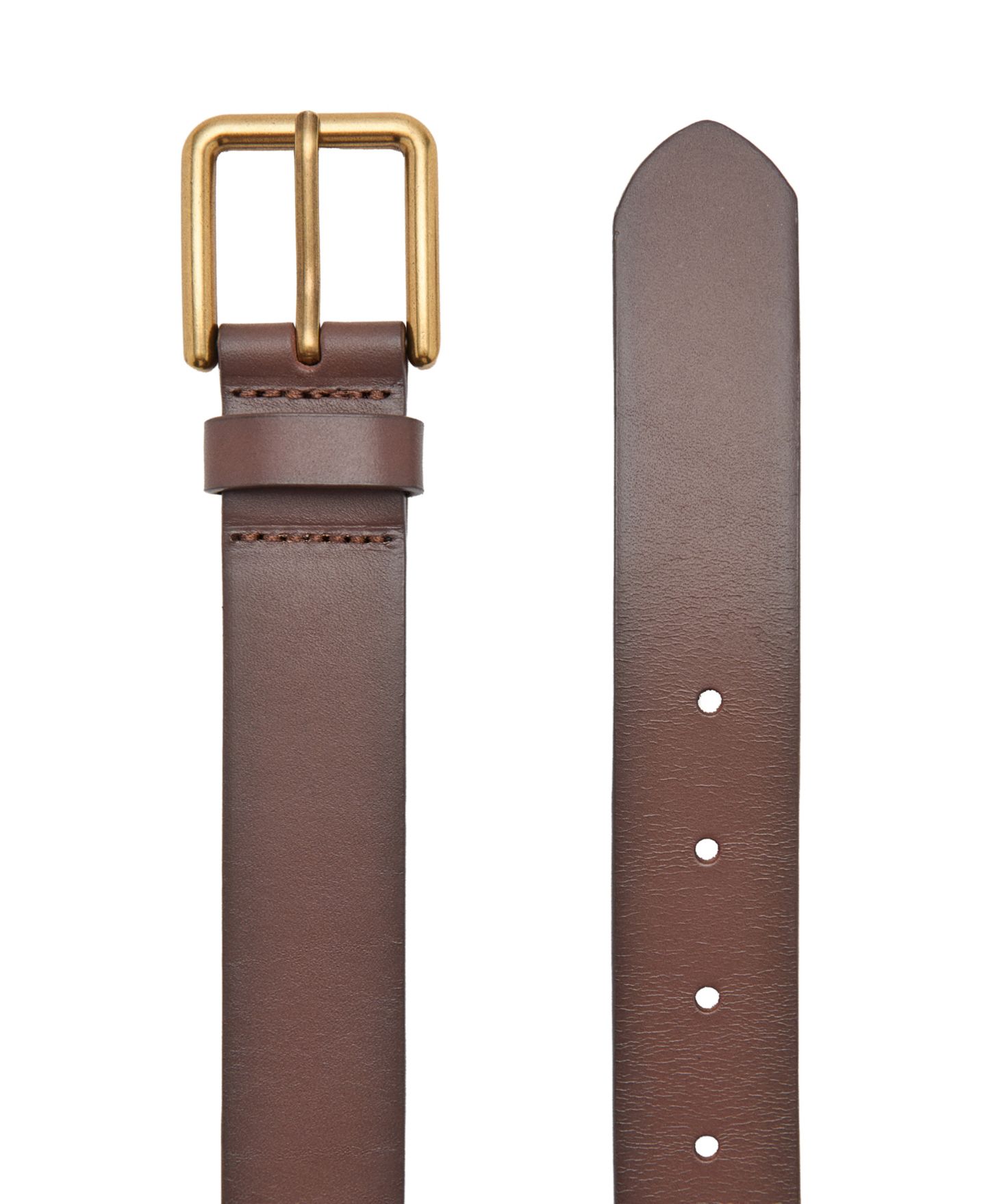 Мужской ремень MANGO Square Buckle Belt, цвет: Кожаный — фото 2