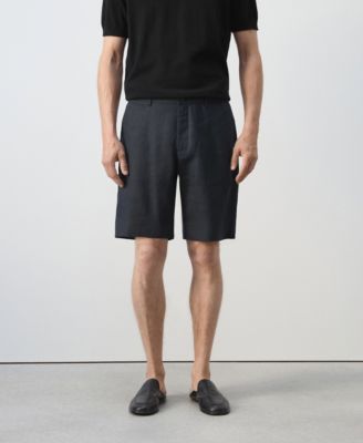 Men's Slim-Fit Linen 9.84" Bermuda Shorts