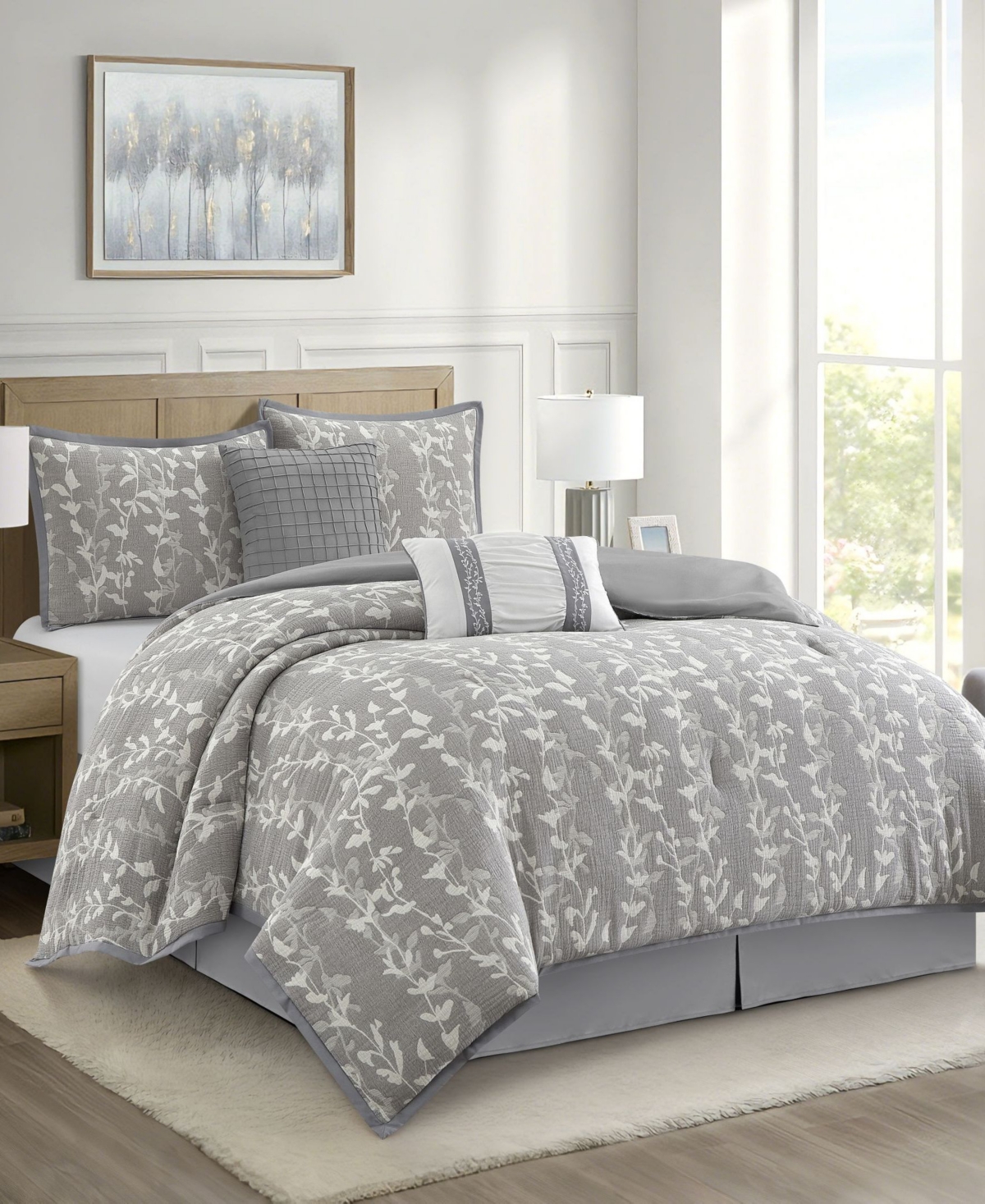 Stratford Park Desia Leaves 6-Pc. Comforter Set