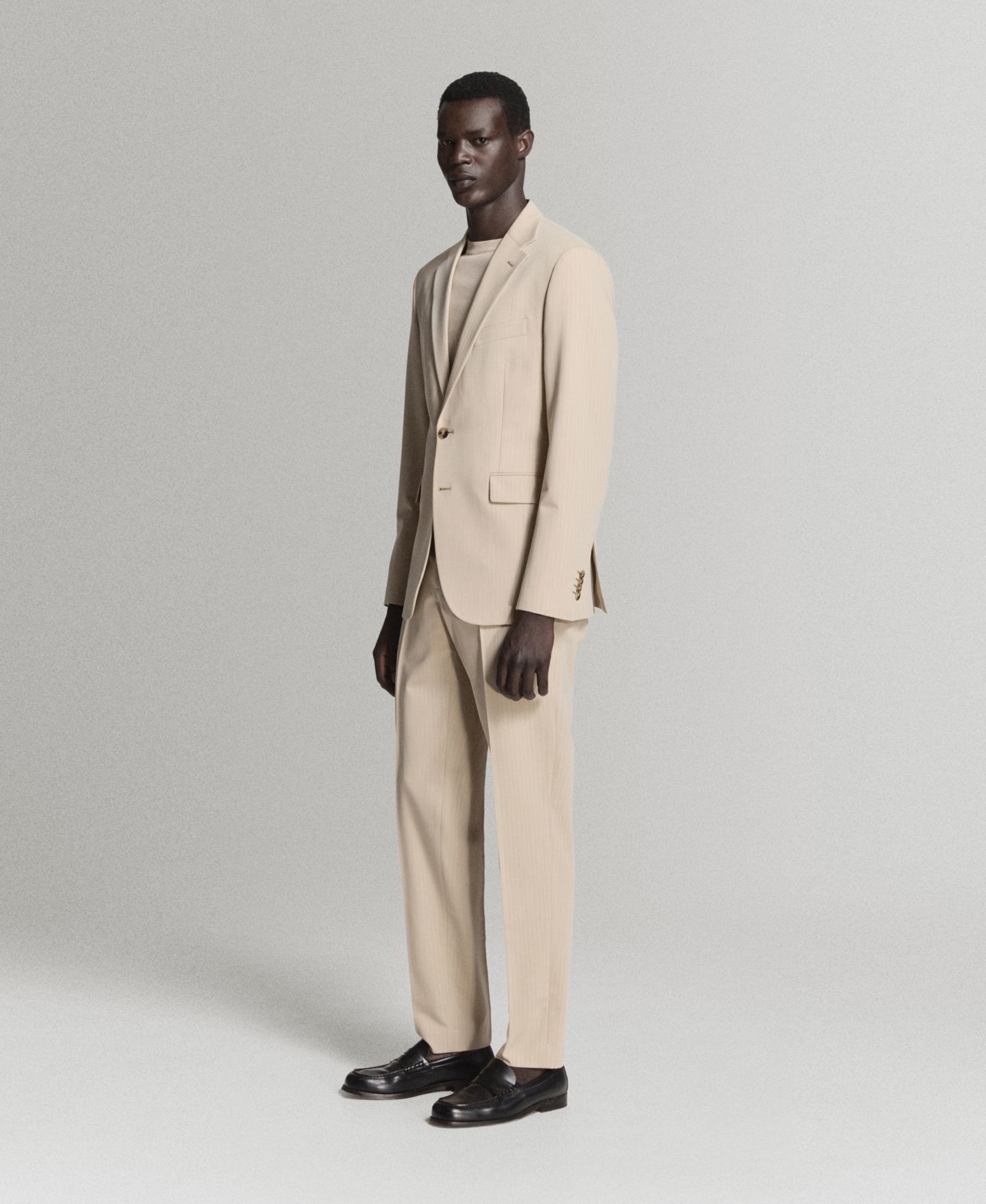 Мужской пиджак MANGO Milan Slim-Fit Suit Blazer, цвет: Бежевый — фото 3
