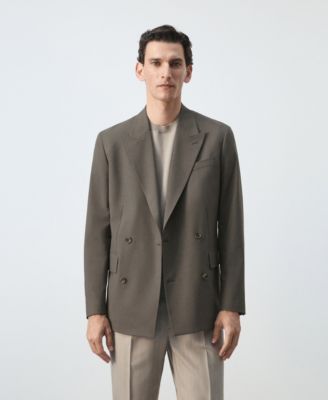 Men's Boston Regular-Fit Double-Breasted Suit Blazer