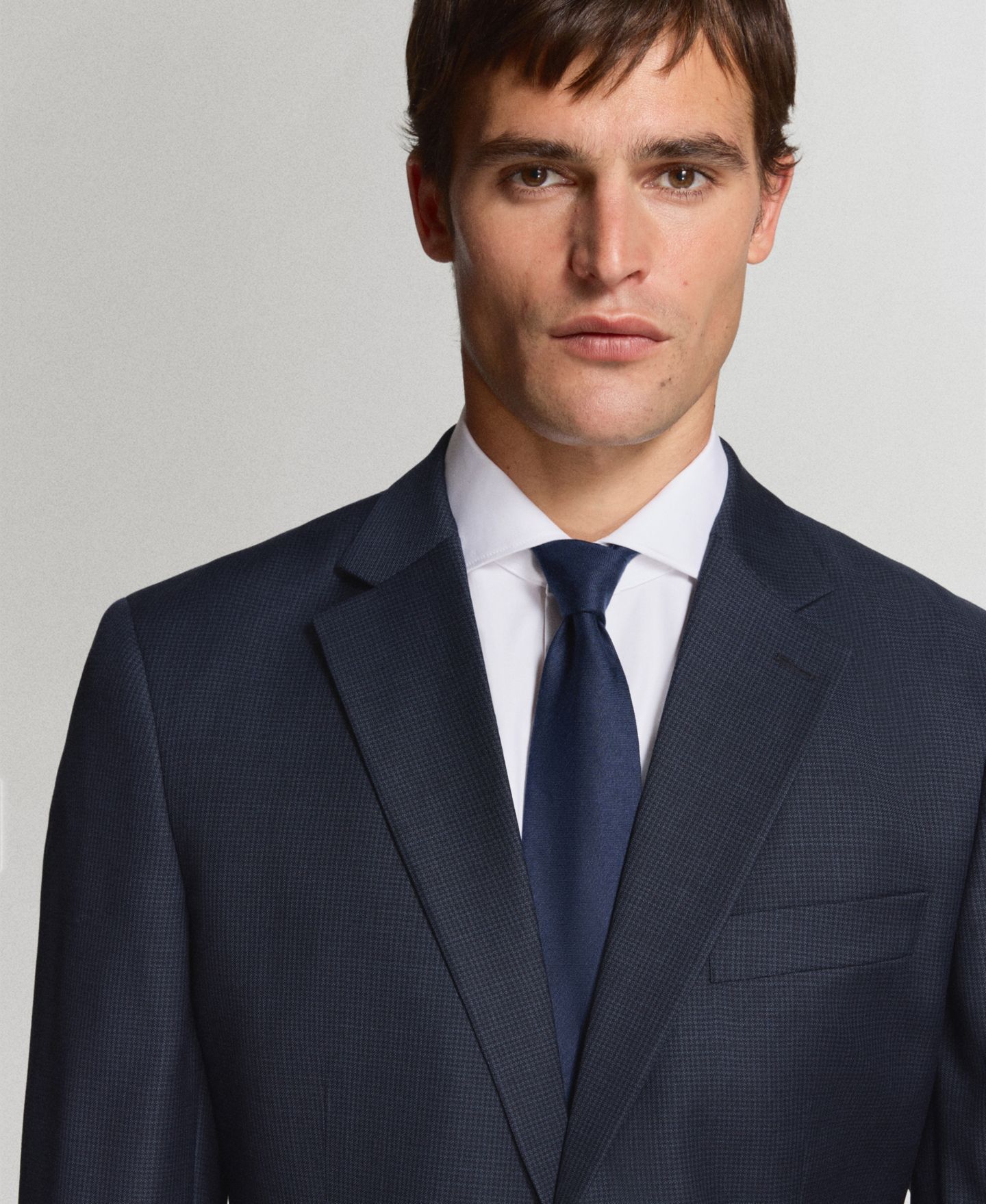 Мужской пиджак MANGO Turin Wool Suit Blazer, цвет: Тёмный тёмно-синий — фото 3