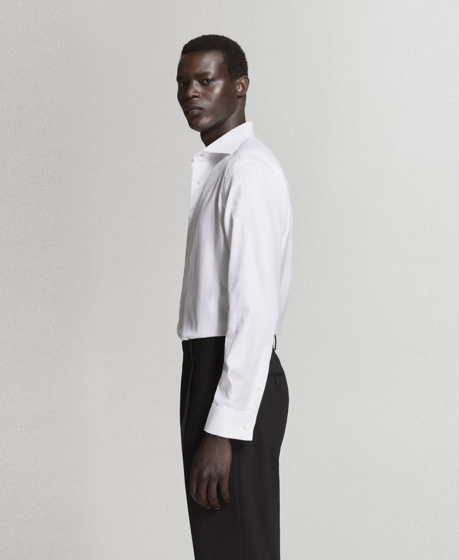 Men's Cotton Slim-Fit Suit Shirt