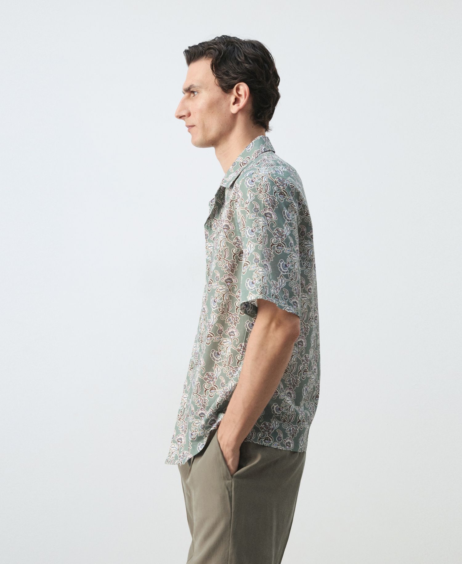 Men's Cotton Bowling-Collar Shirt