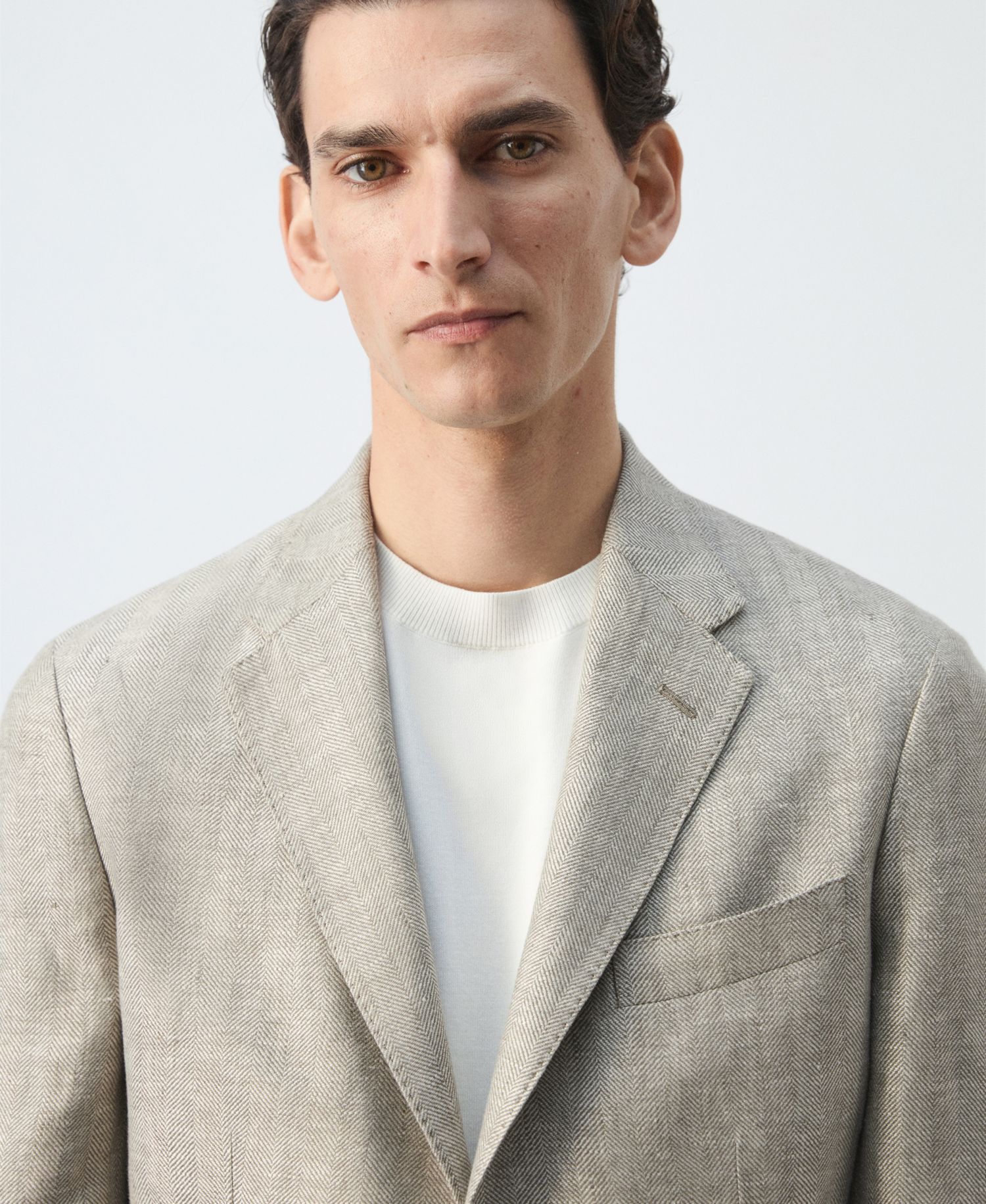 Men's Slim-Fit Linen Blazer
