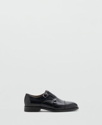 Men's Double Buckle Leather Shoes