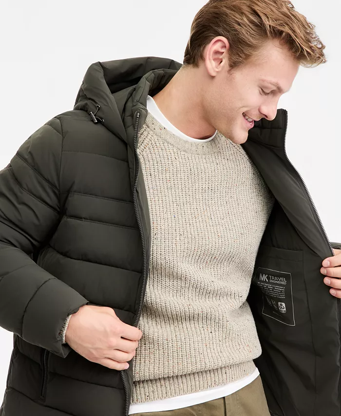 Men's Dressy Hooded Stretch Packable Jacket - thumbnail 4