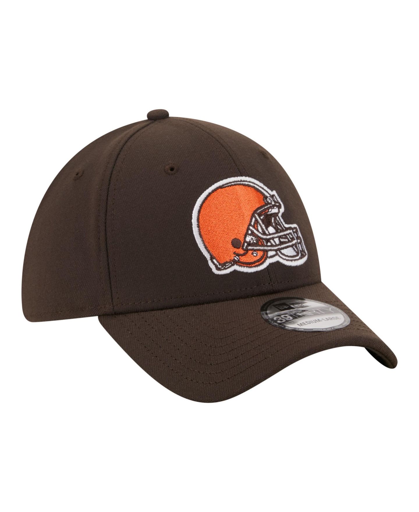 Мужская кепка New Era Brown Cleveland Browns Core Team 39THIRTY Flex Hat — фото 4