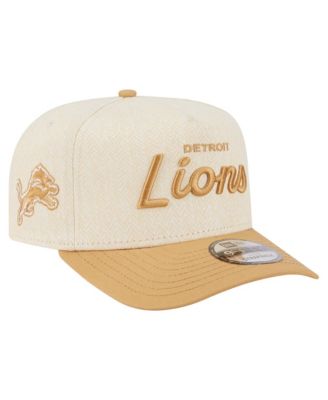 Men's Cream Detroit Lions Herringbone 9FIFTY A-Frame Snapback Hat
