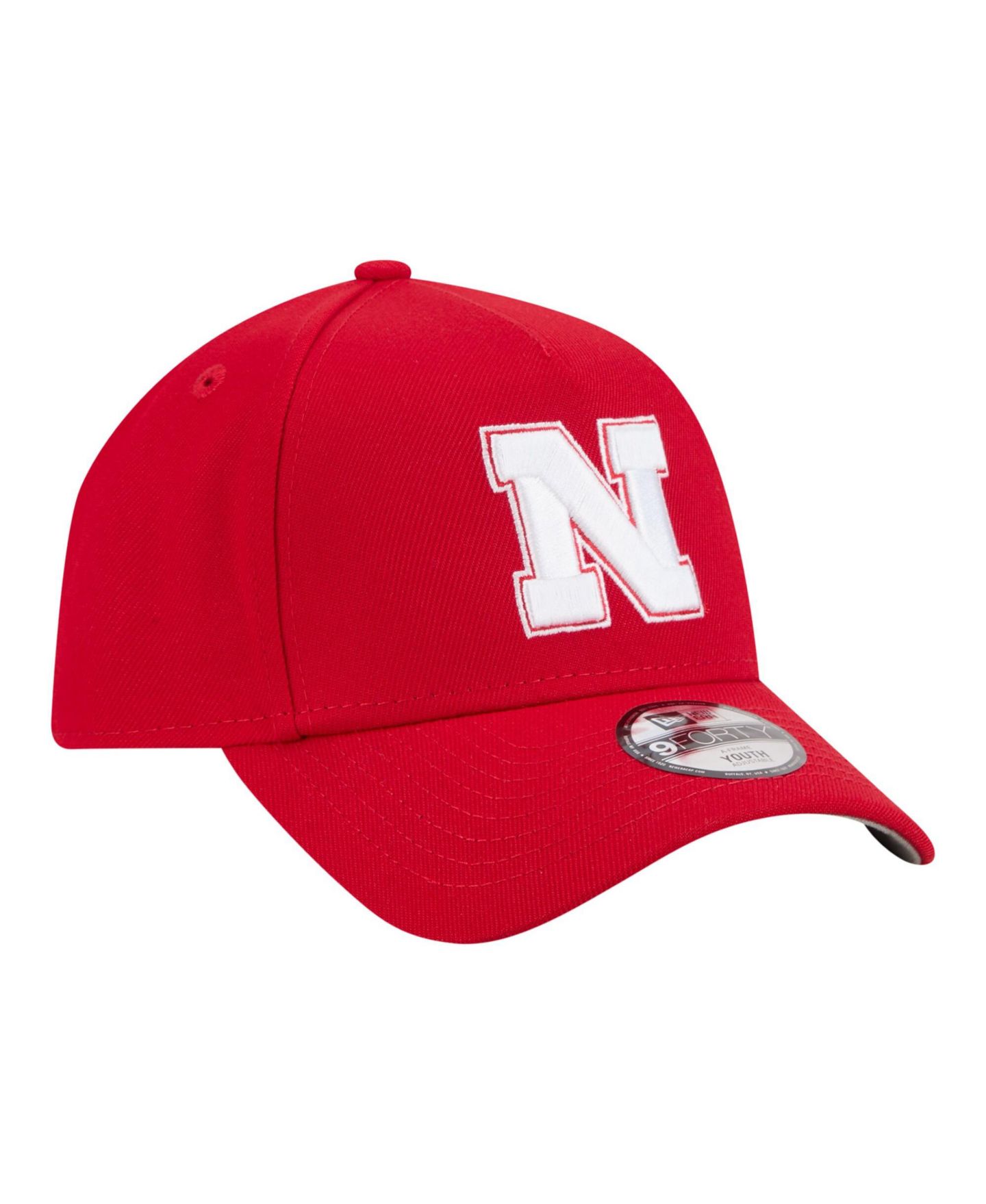 Детская кепка New Era Scarlet Nebraska Huskers 9FORTY A-Frame Adjustable Hat — фото 4