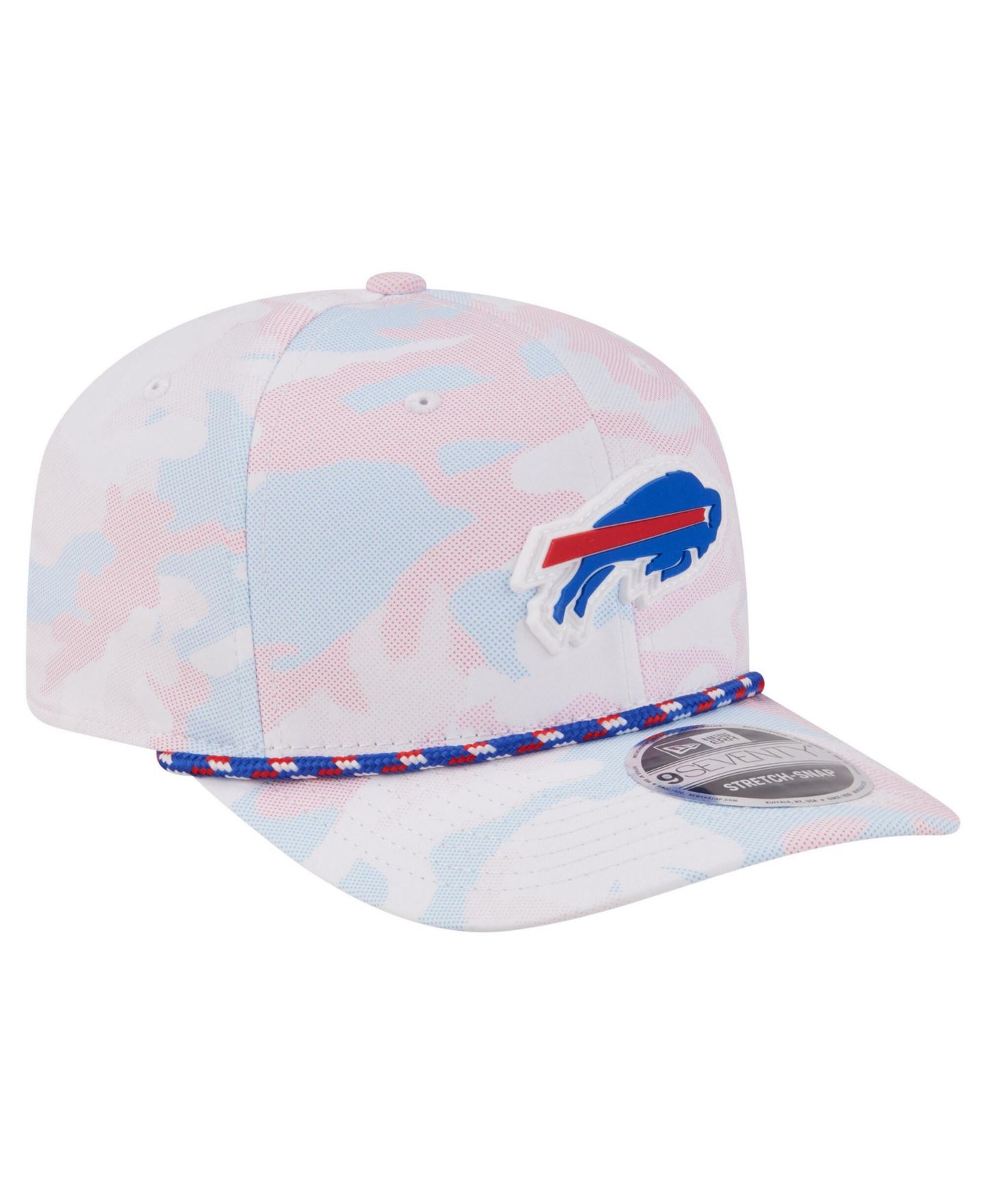 Мужская кепка New Era White Buffalo Bills Camo Rope 9SEVENTY Adjustable Hat — фото 4