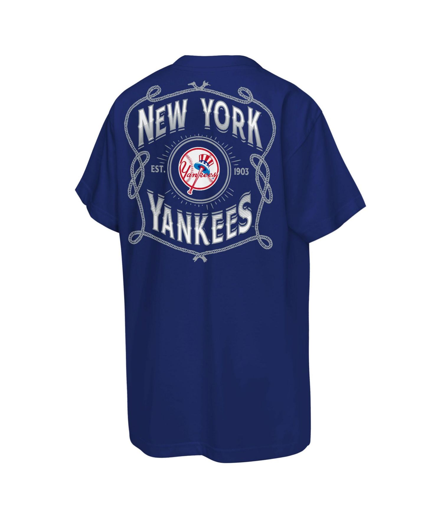 Детская футболка Mitchell & Ness Navy New York Yankees Cooperstown Rodeo Rope — фото 2