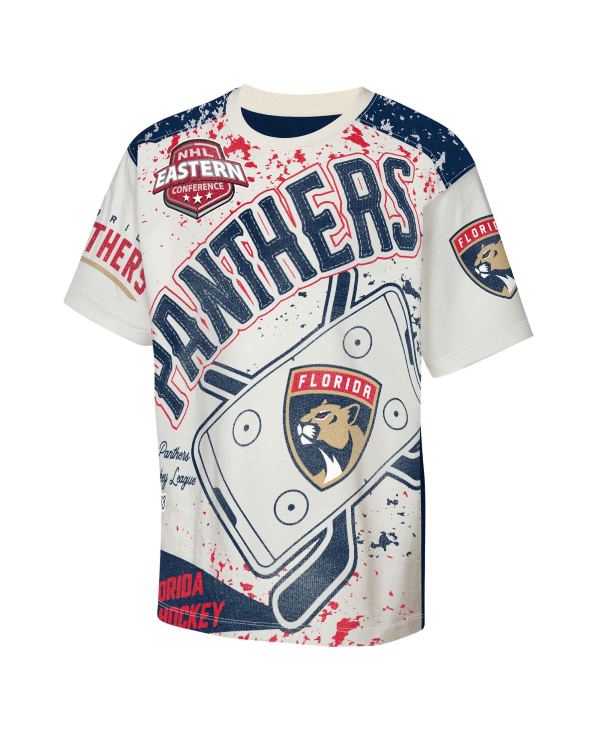Outerstuff Big Boys and Girls Cream Florida Panthers Top Player T-Shirt