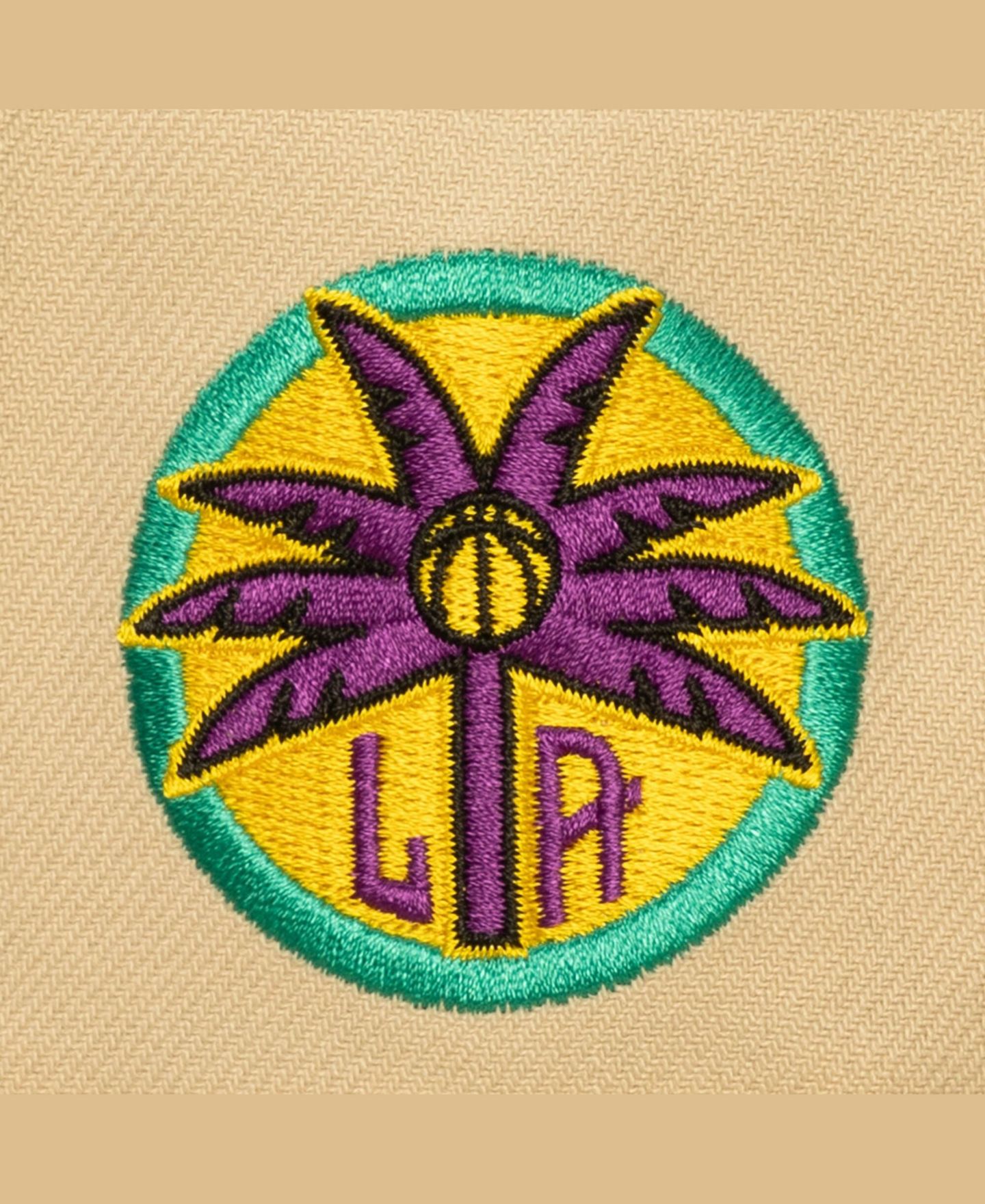 Кепка Mitchell & Ness Khaki/Purple Los Angeles Sparks Pro Pinch Snapback Hat — фото 2