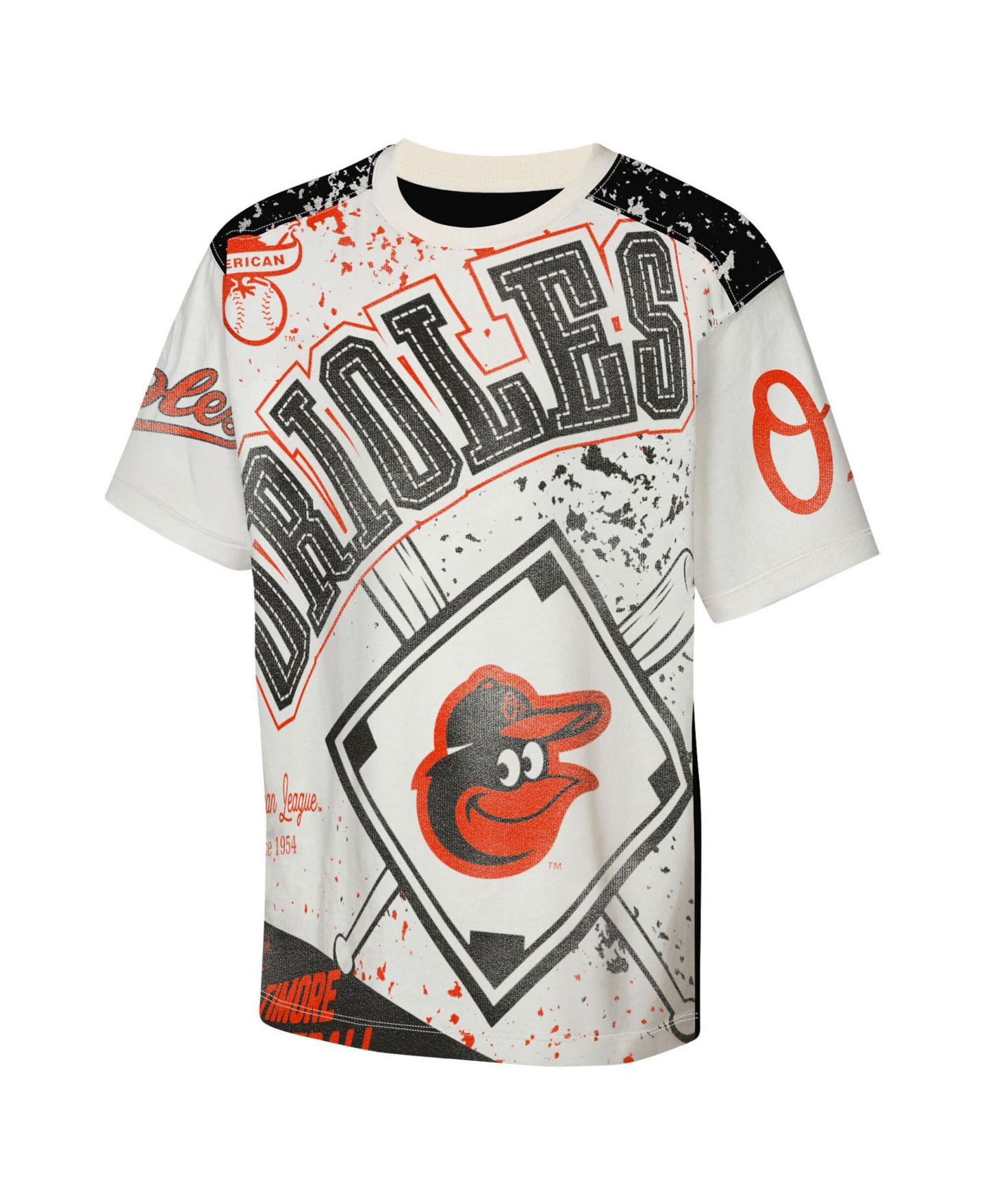 Детская футболка Outerstuff Cream Baltimore Orioles Big League Top Player Bold All-Over-Print — фото 3