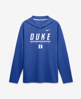 Men's Royal Duke Blue Devils 2026 Sideline Lightweight Long Sleeve Hooded Dri-FIT T-Shirt