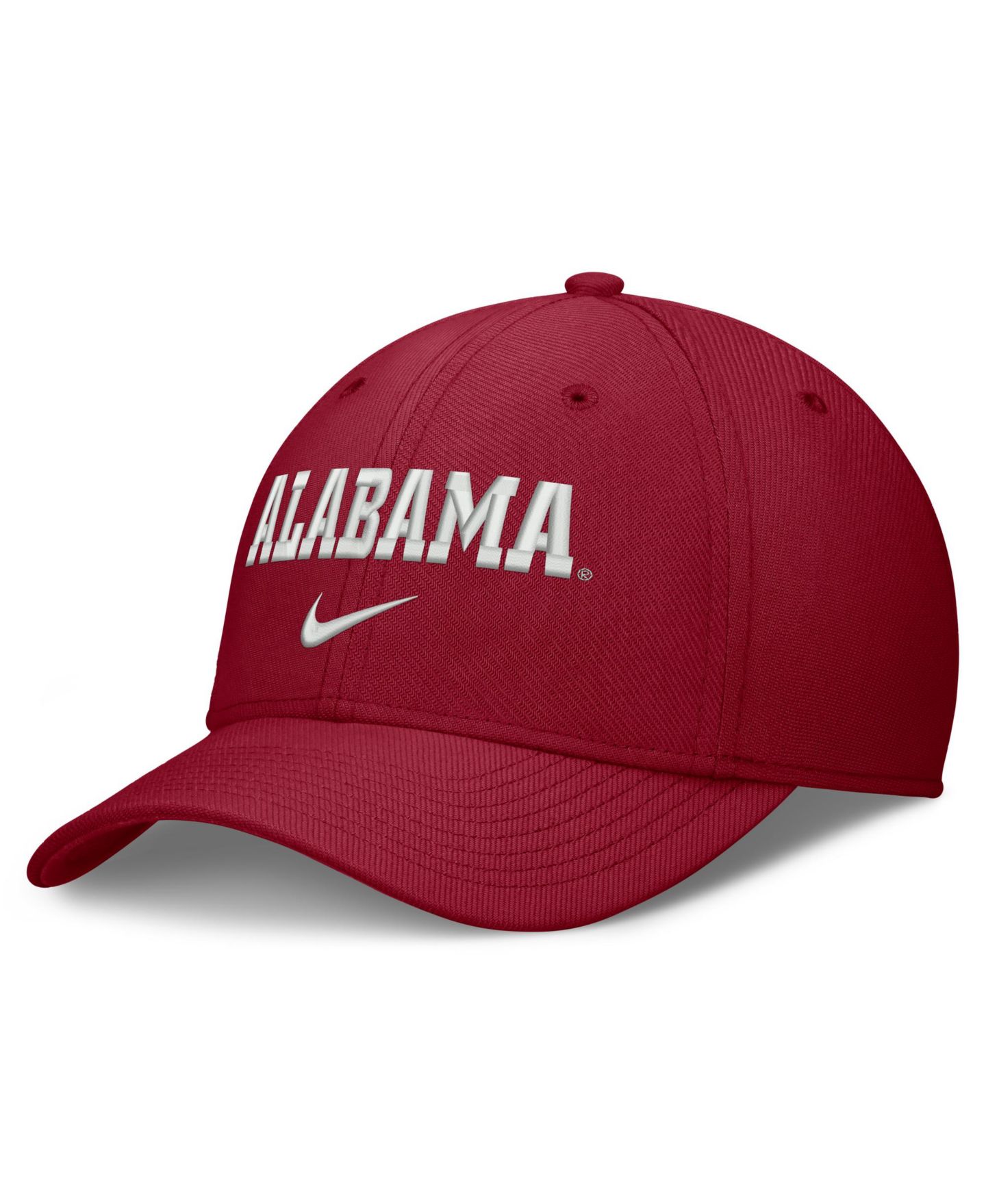 Мужская кепка Nike Crimson Alabama Crimson Tide Rise On-Field SwooshFlex Dri-FIT Flex Hat — фото 1